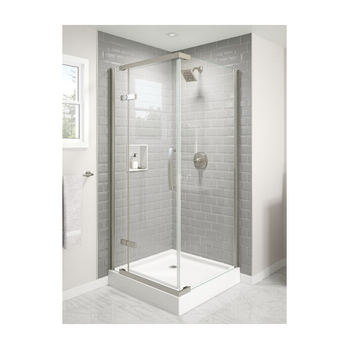 Shower Base, Delta, 36 in W, Acrylic, White - 3