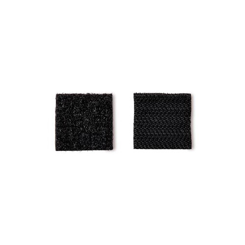 Hook and Loop Fastener, Scotch, 7/8 in W, 7/8 in L, Black, 3 lb, Permanent Adhesive - 2