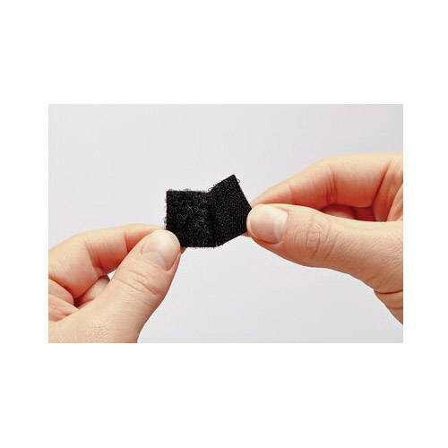Hook and Loop Fastener, Scotch, 7/8 in W, 7/8 in L, Black, 3 lb, Permanent Adhesive - 3