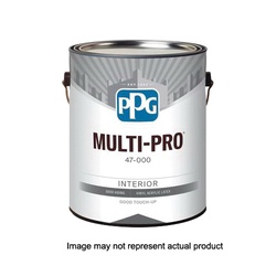 47-104/05 Interior Paint, Flat Sheen, Shell White, 5 gal, 400 sq-ft Coverage Area