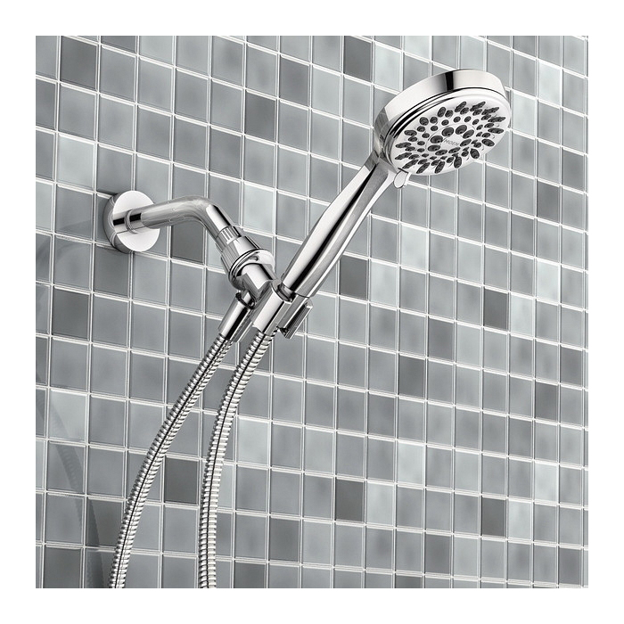Handheld Shower, Moen, 5-Spray Function, Chrome, 59 in L Hose - 1