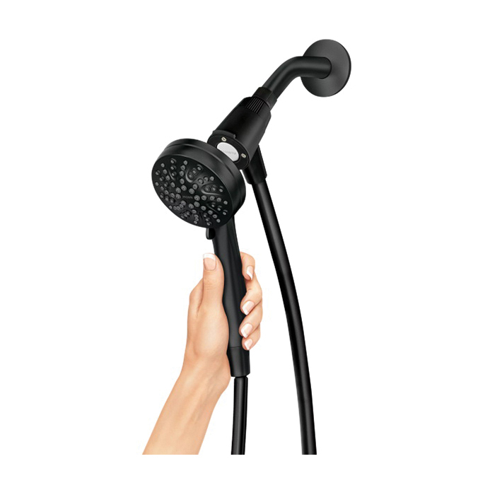 Engage Handheld Shower, Moen, 6-Spray Function, Matte Black, 60 in L Hose - 4