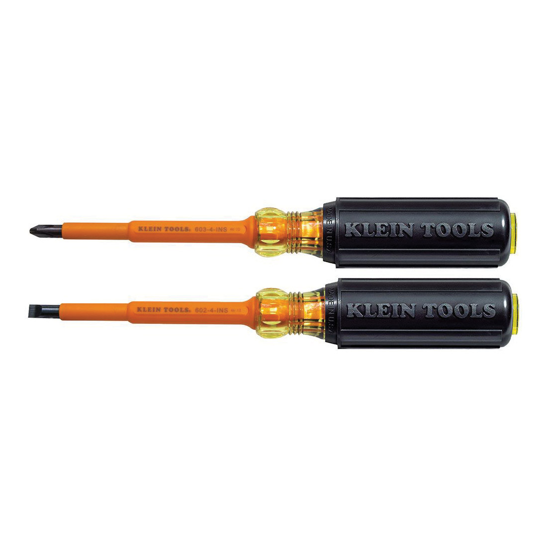 33532-INS Screwdriver Set, 2-Piece, Plastic/Steel, Black