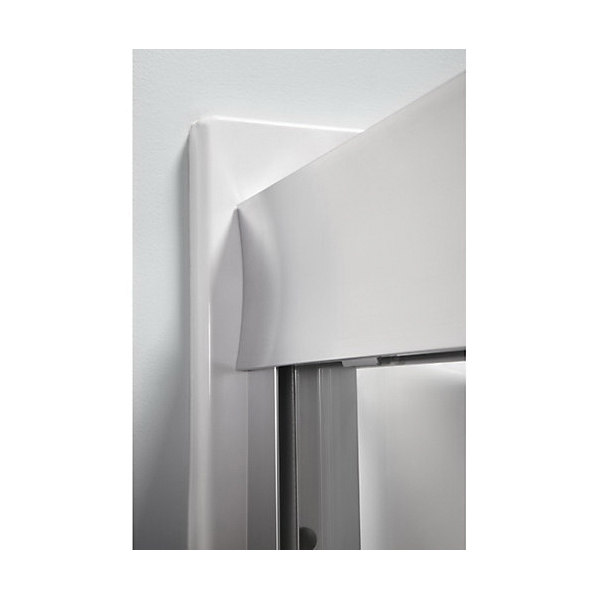 Finesse Shower Door, Sterling, 54-5/8 to 59-5/8 in W Opening, Clear Glass, Matte Black Frame - 2