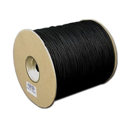 Theater Cord, T.W. Evans Cordage, 1/4 in Dia, 63 lb Working Load, Cotton, Black, Sold by the Foot - 1
