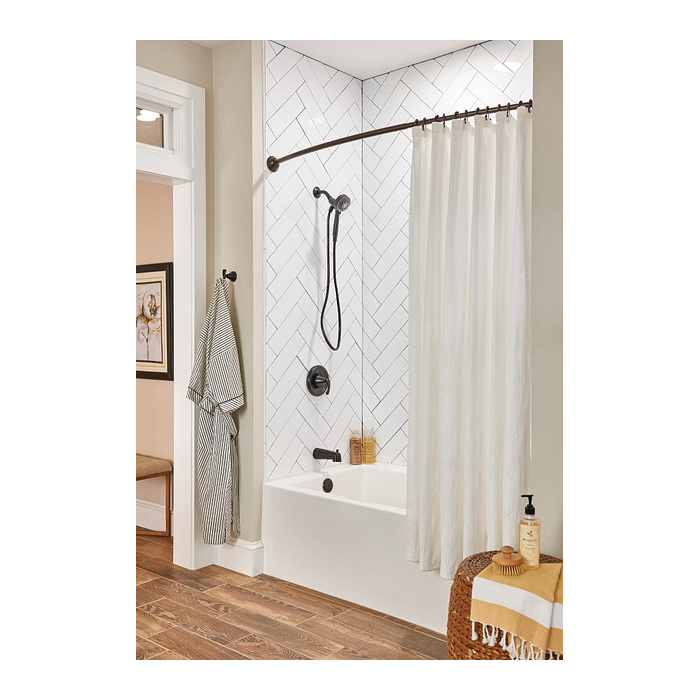 Tiffin Tub and Shower Faucet, Moen, Hand Shower Showerhead, 6 Spray Settings, Oil Rubbed Bronze - 3