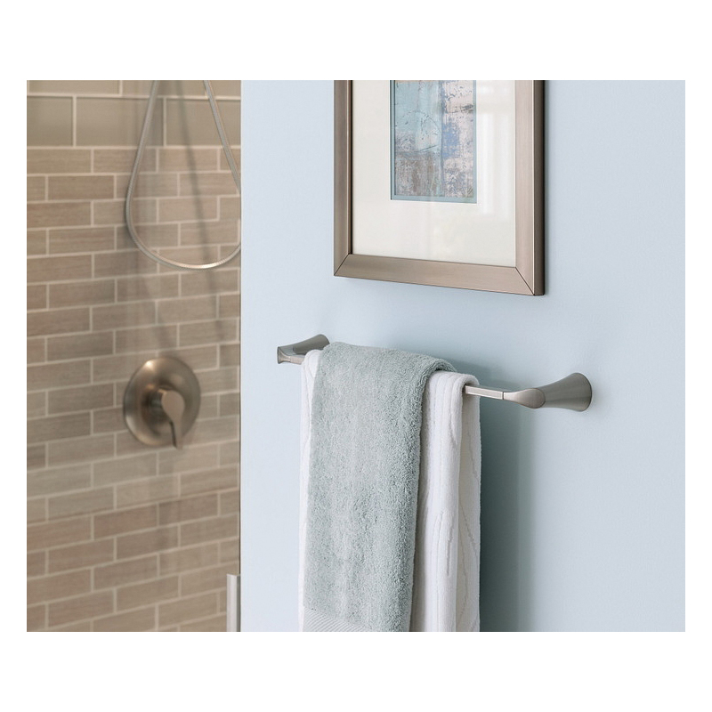 Danika Towel Bar, Moen, 24 in L , Brushed Nickel - 2