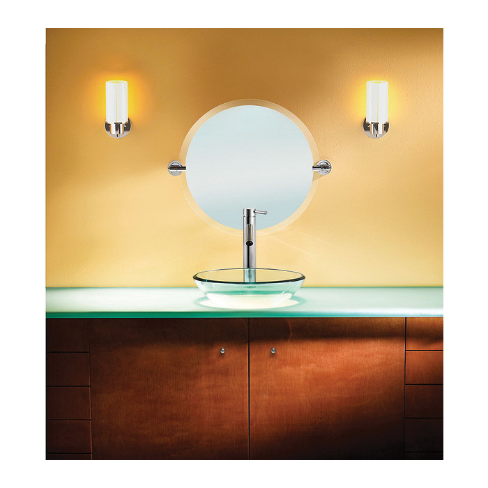 Iso Series Mirror, Moen, Round, 22 in Dia, Brushed Nickel Frame - 2
