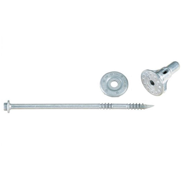 Structural Screw and Nut, Fastenmaster, Thrulok, 8 in L, Hex Cap Washer Head, Galvanized Coating, 1 pk - 2