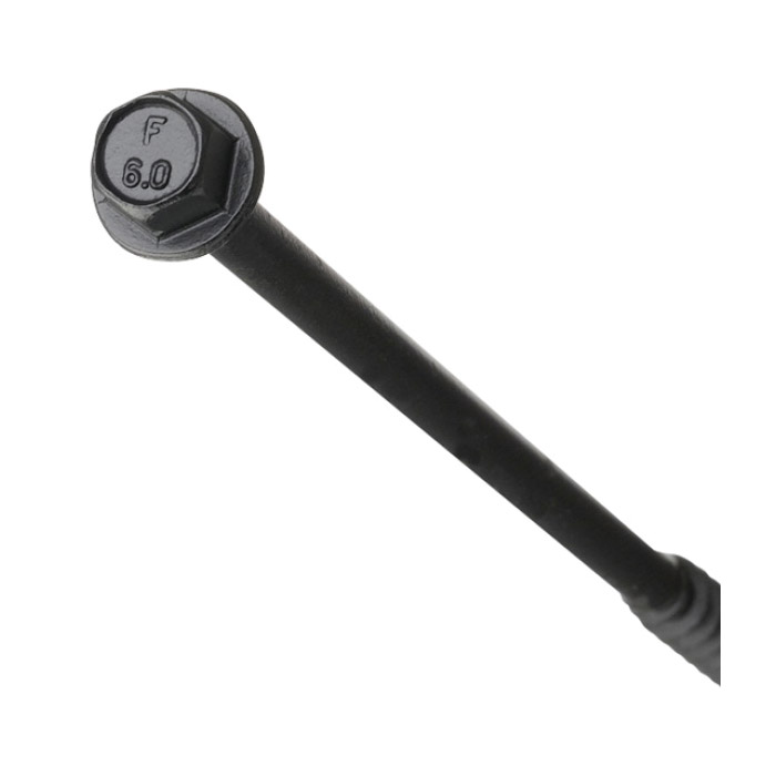 Structural Screw, Timberlok, 6 in L, Hex Cap Washer Head, Black Ext. Coating, 1 pk - 2