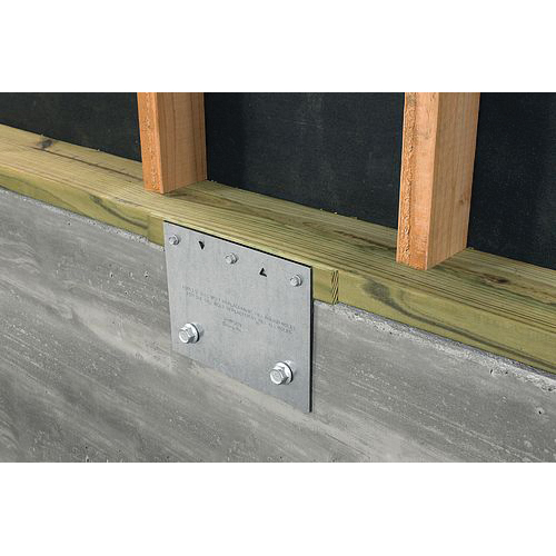 Foundation Flat Plate, Simpson Strong-Tie, Retrofit, 9 in W x 7 in H, 7 ga Galvanized Steel - 2