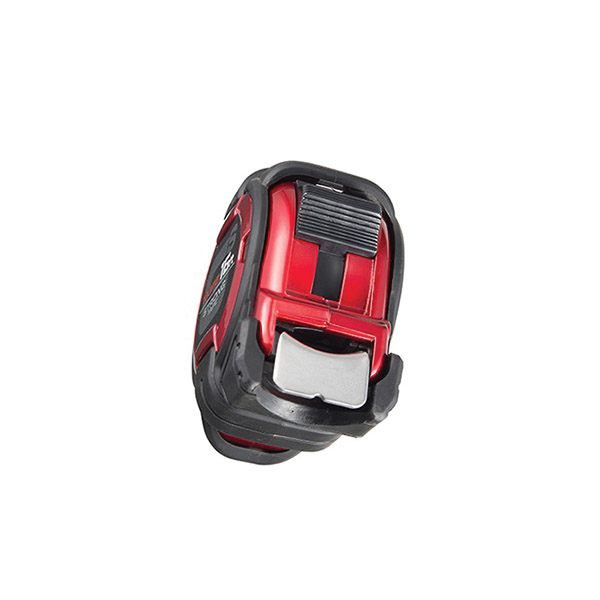 Tape Measure, Tajima, 16 ft L, 1 in W, Steel Blade, Rubber Case, Black/Red Case - 3
