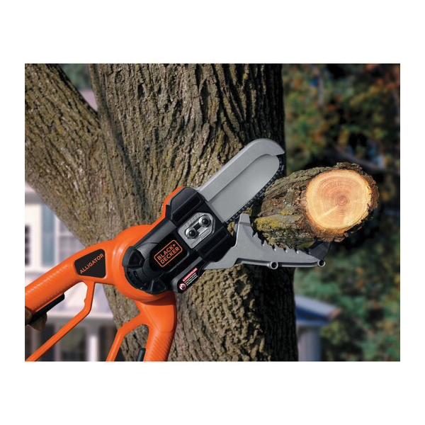 Cordless ALLIGATOR Saw, Black+Decker, 20 V, 4 in Dia Cutting Capacity, 6 in L Bar/Chain, Tool Only - 4