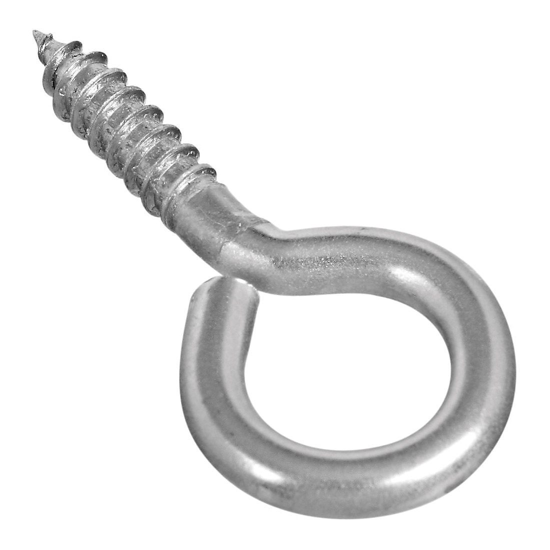 Screw Eye, National Hardware, #8, 0.16 in Dia Wire, 0.69 in L Thread, 1-5/8 in OAL, Stainless Steel - 1