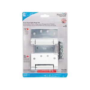 National Hardware N342-584 Auto-Close Gate Hinge Set, Steel, Zinc-Plated