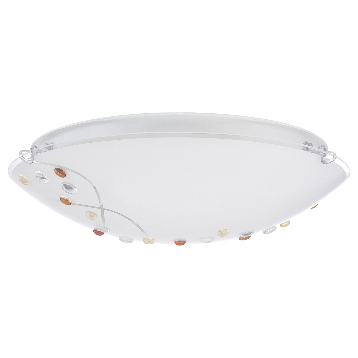 Stellar Flush Ceiling Light, Quoizel, 3-Light, 16 in W, White - 2