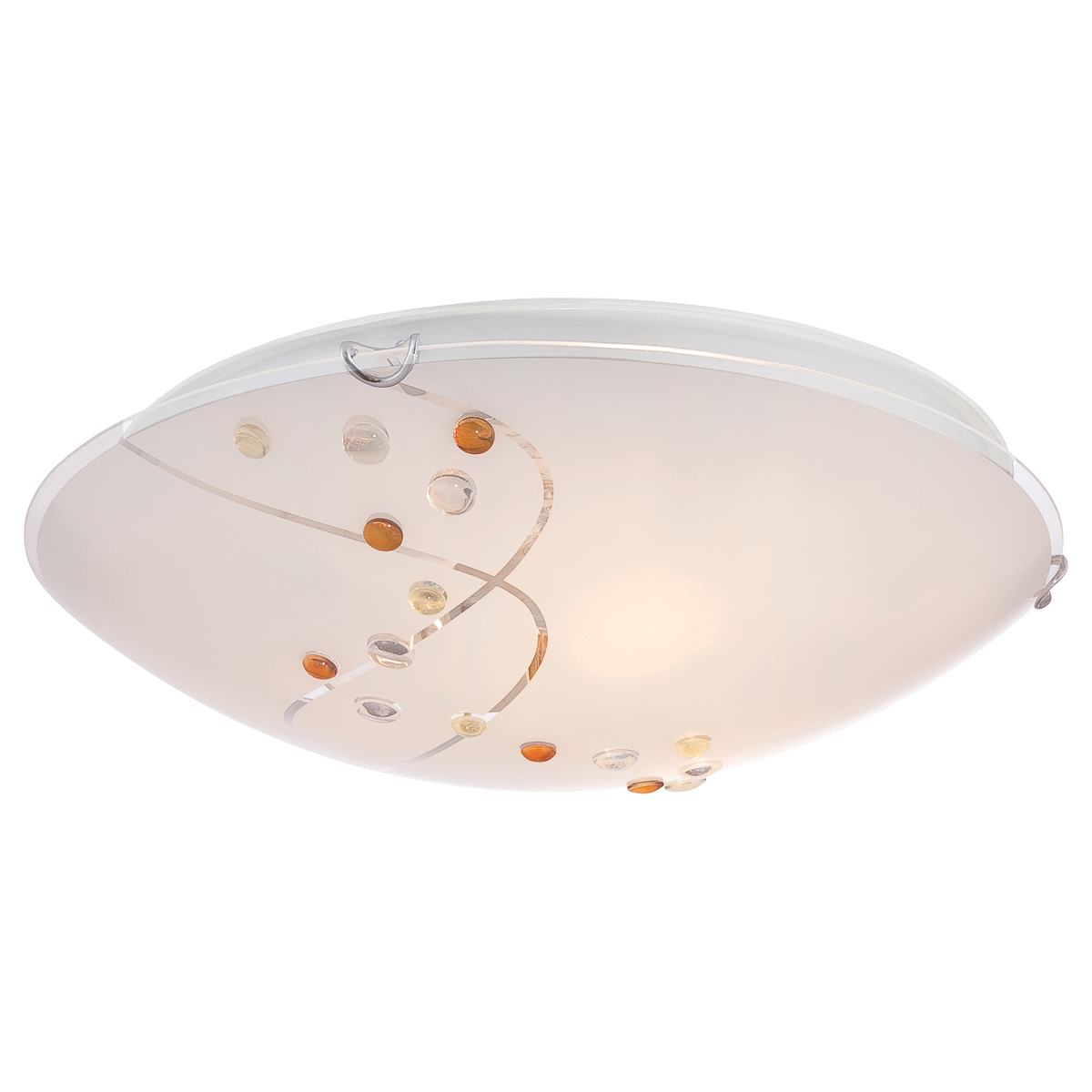 Stellar Flush Ceiling Light, Quoizel, 3-Light, 16 in W, White - 4