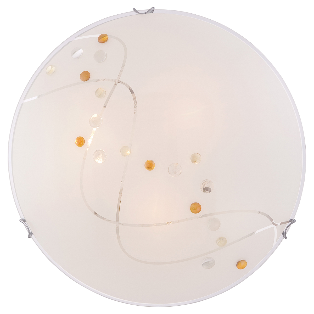 Stellar Flush Ceiling Light, Quoizel, 3-Light, 16 in W, White - 5