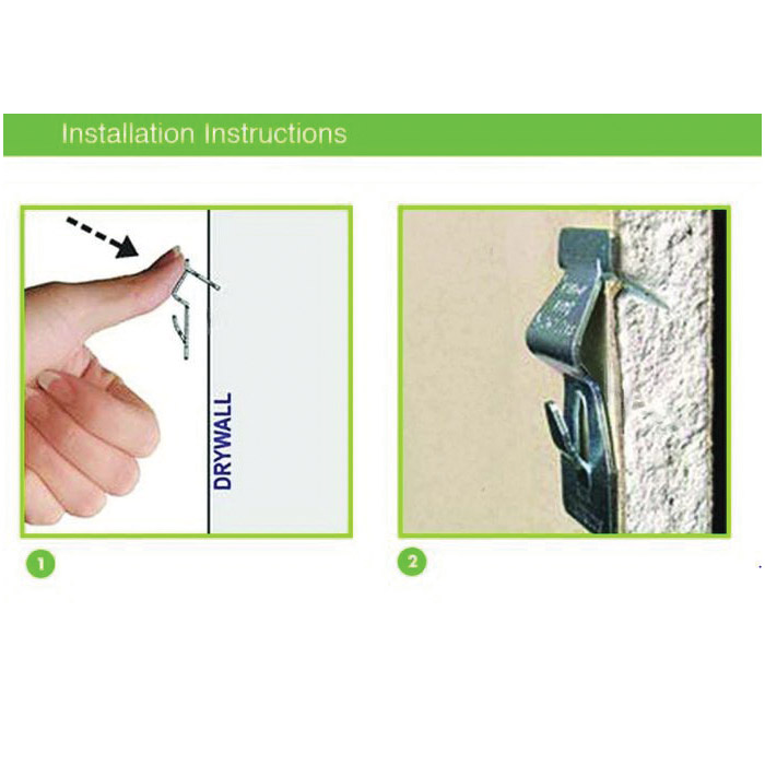 Push N Hang Hanger Kit, Hangman, 10, 20 lb, Wall - 2