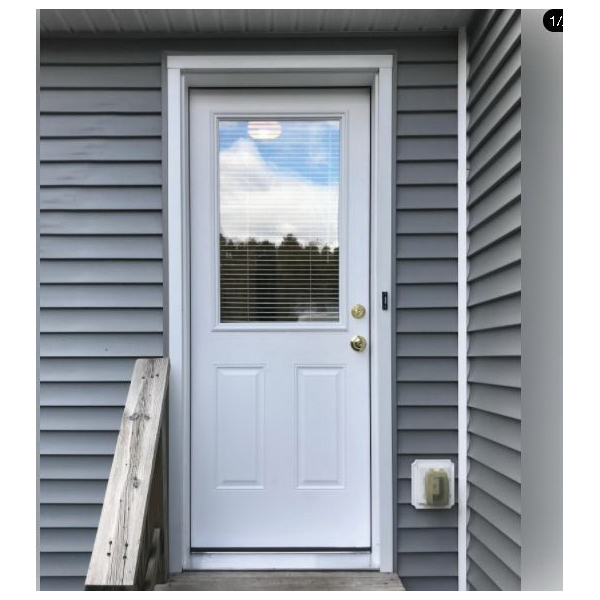 Therma-Tru Pre-Hung Door, Therma Tru, Fiber Glass 1/2 Lite Mini Blind, Right-Hand, 36 in W x 80 in H, 6-9/16 in Jamb - 2