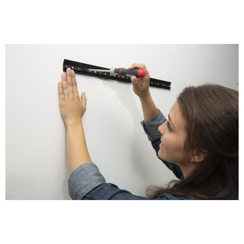 Simple-Mount TV Hanger, Hangman, Aluminum, Black, Anodized, Wall, For: 32 to 80 in Flat TVs - 4