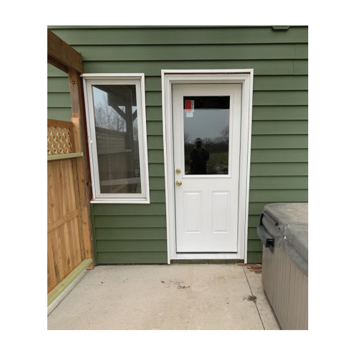 Therma-Tru Pre-Hung Door, Therma Tru, Fiber Glass 1/2 Lite Low-E, Left-Hand, 36 in W x 80 in H, 4-9/16 in Jamb - 1