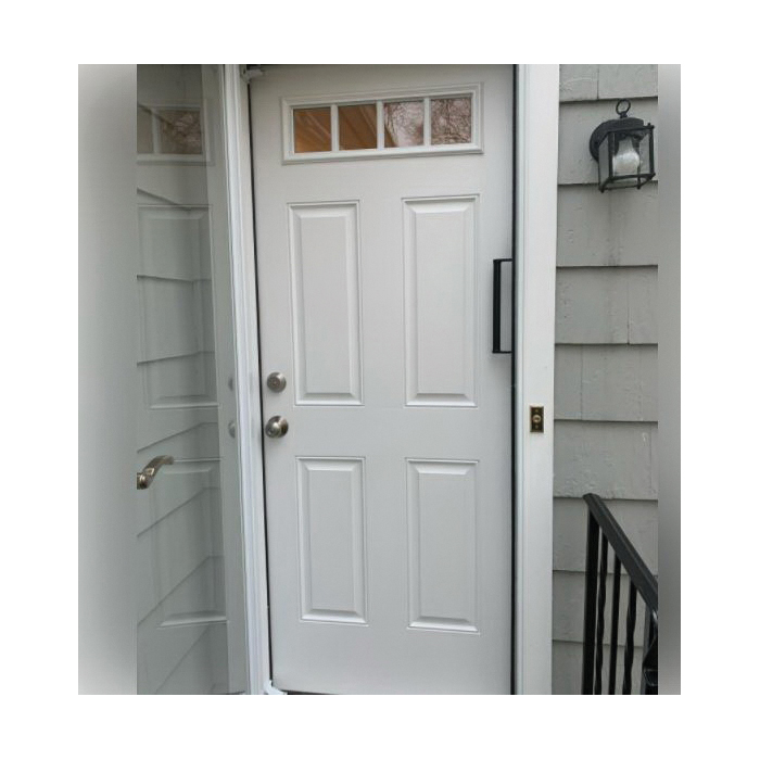 Therma-Tru Pre-Hung Door, Therma Tru, Fiber Glass 4 Panel 4 Lite, Right-Hand, 36 in W x 80 in H, 6-9/16 in Jamb - 1