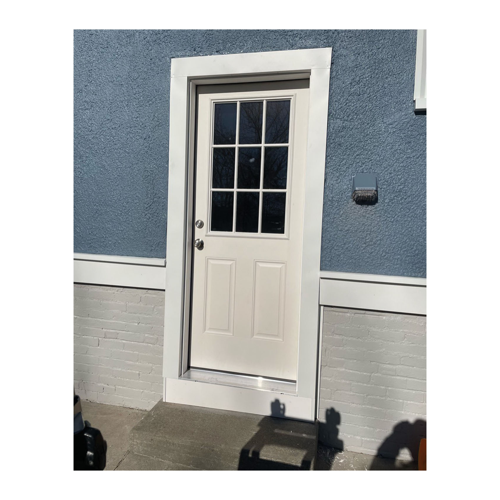 Therma-Tru Pre-Hung Door, Therma Tru, Fiber Glass 9 Lite Low-E, Right-Hand, 32 in W x 80 in H, 4-9/16 in Jamb - 2