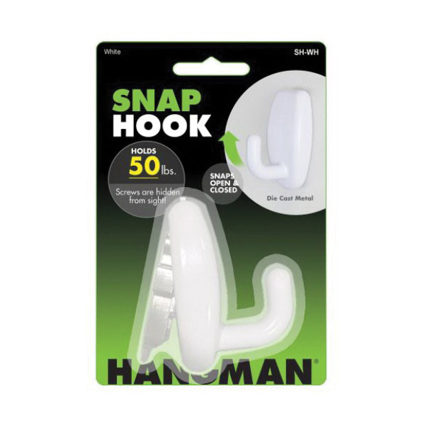 Snap Hook, Hangman, 1 in W, Zinc, 50 lb - 2