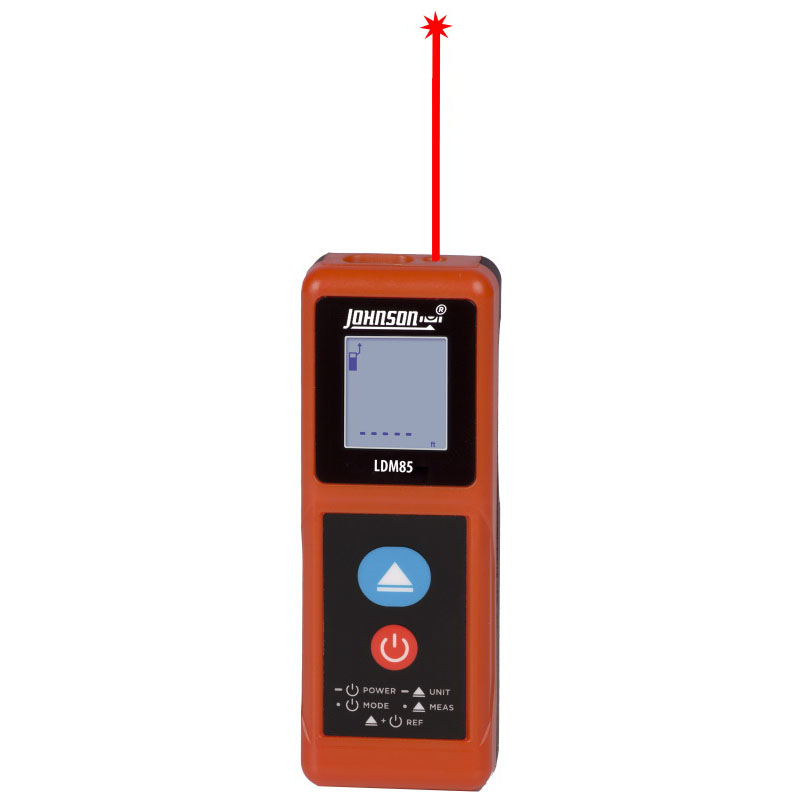 LDM85 Laser Distance Meter, Functions: Area, Continuous Use, Length, Volume, 2 in to 85 ft, Backlit LCD Display
