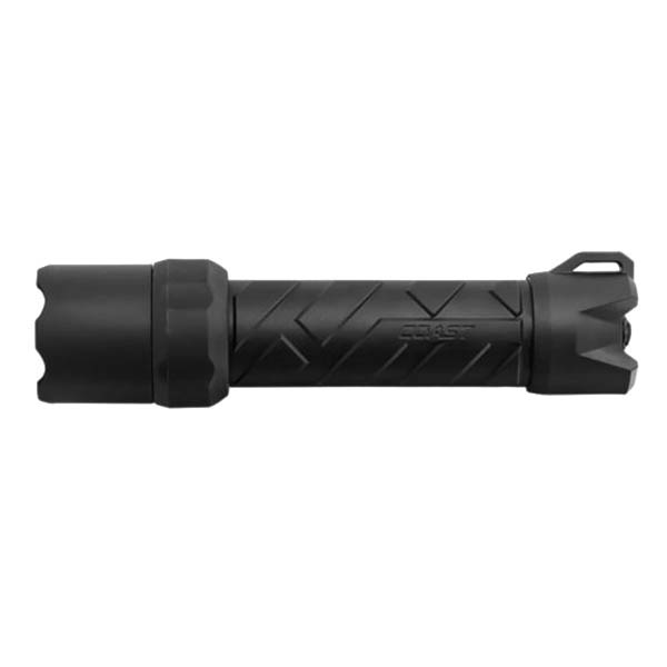 Coast PS600R Rechargeable Flashlight, AA Battery, Alkaline, Lithium-Ion Battery, LED Lamp, Focus Beam, Black