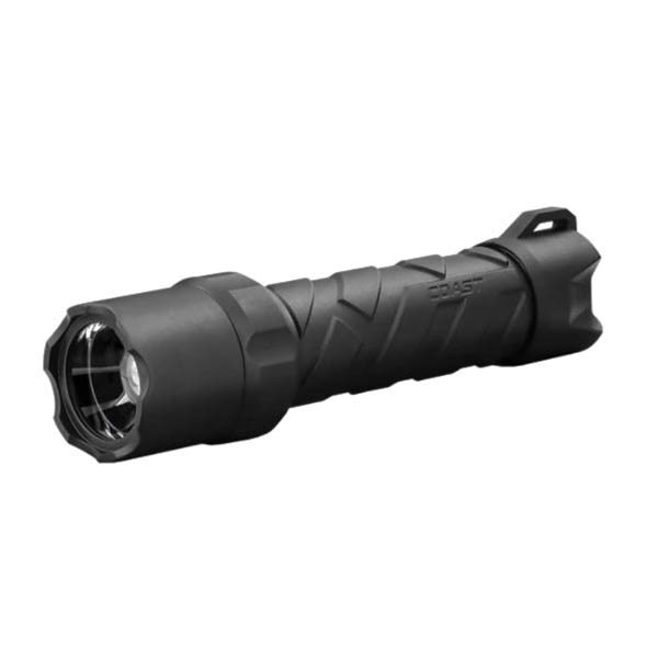 Coast PS600R Rechargeable Flashlight, AA Battery, Alkaline, Lithium-Ion Battery, LED Lamp, Focus Beam, Black