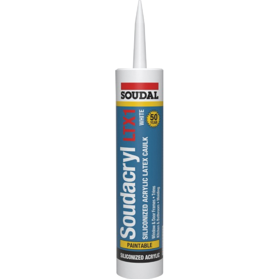 146901 Soudacryl LTX1 Caulk, Clear, 40 to 110 deg F, 10.1 oz, Cartridge