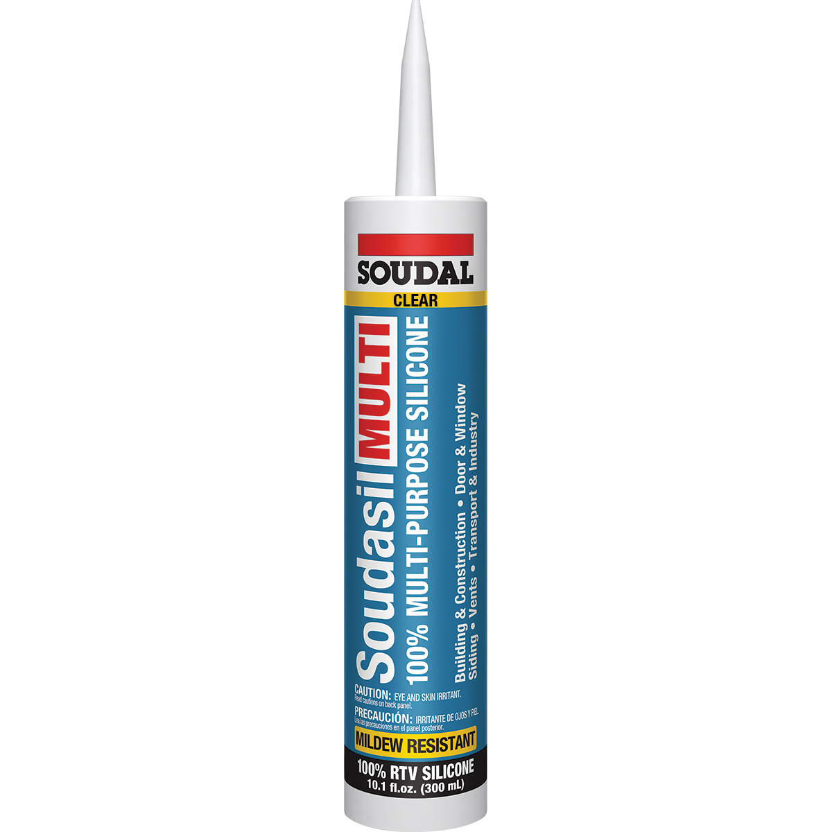 146893 Soudasil Multi Sealant, Clear, 24 hr Curing, -35 to140 deg F, 10.1 oz Cartridge