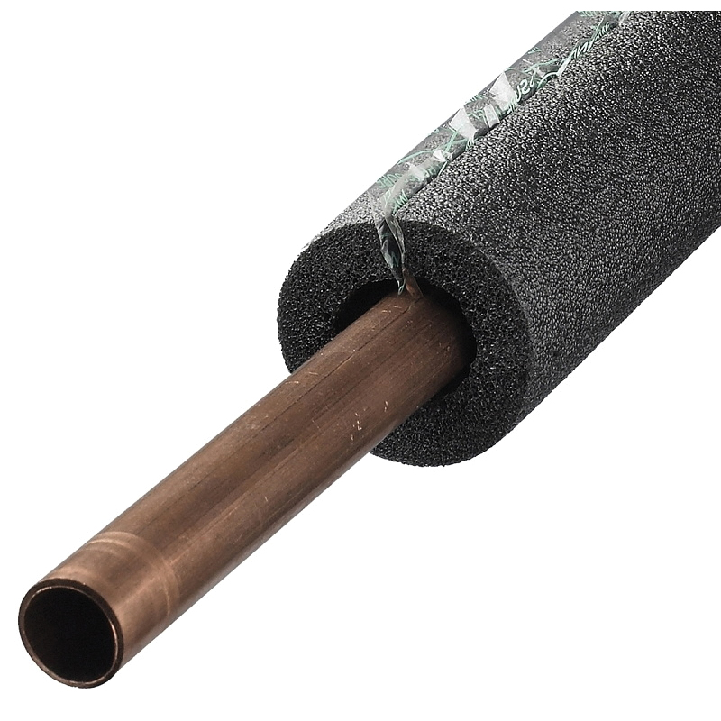 5P10X Tubular Pipe Insulation, 1/2 in Dia, 3 ft L, Polyethylene Foam, Black, 1/4, 1/2 in Pipe