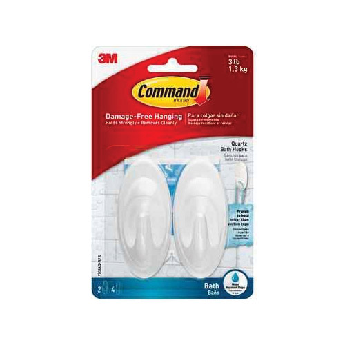 17086Q-BES Medium Terrace Bath Hook, 1.3 kg, 2-Hook, Plastic, Quartz