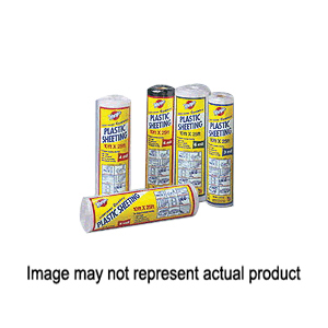 Carry-Home Coverall 4CH350 Consumer Sheeting, 50 ft L, 3 ft W, 4 mil Thick, Plastic, Clear