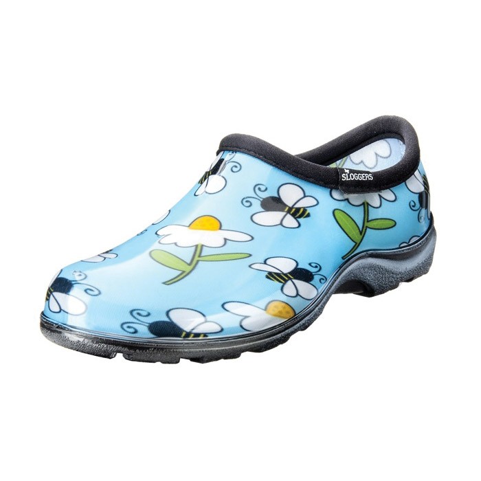 5120BEEBL08 Rain and Garden Shoes, 8, Bee, Blue, Rubber