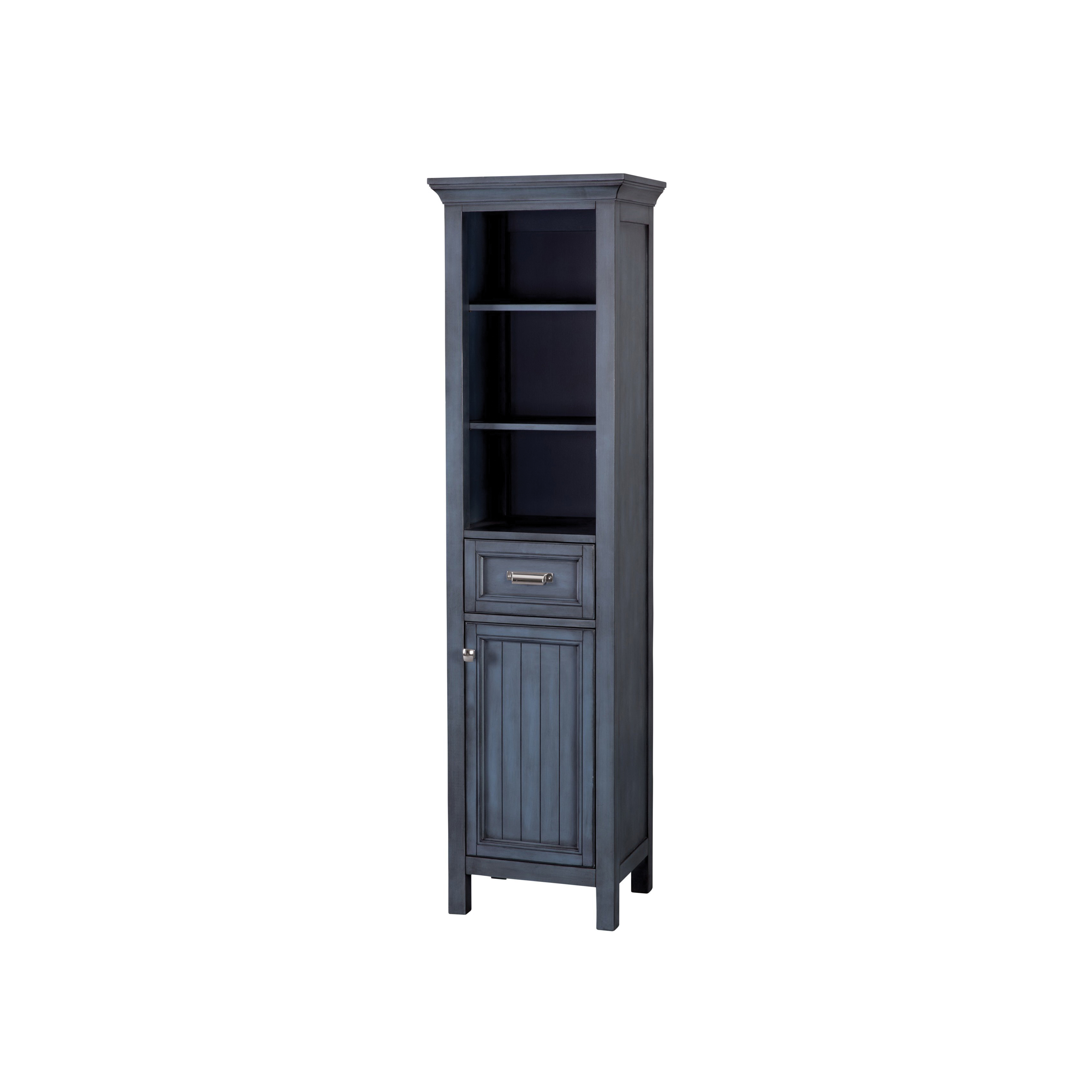 Foremost Brantley BABL2172 Linen Cabinet, 3-Shelf, 1-Drawer, Wood, Harbor Blue, 19 in OAW, 15 in OAD, 70 in OAH - 2