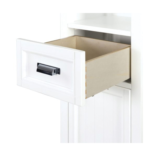 Foremost Brantley BAWL2172 Linen Cabinet, 3-Shelf, 1-Drawer, Wood, White, 19 in OAW, 15 in OAD, 70 in OAH - 5