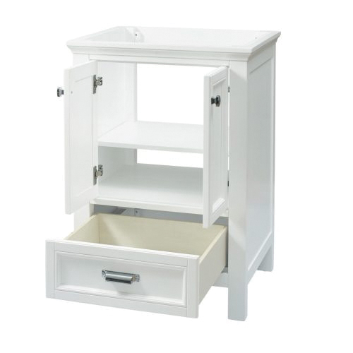 Foremost Brantley Series BAWV2422D Bathroom Vanity, 24 in W Cabinet, 21-1/2 in D Cabinet, 34 in H Cabinet, Wood, White - 2