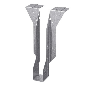MIT418 Top-Flange Hanger, 18 in H, 2-1/2 in D, 3-9/16 in W, Steel, Galvanized/Zinc