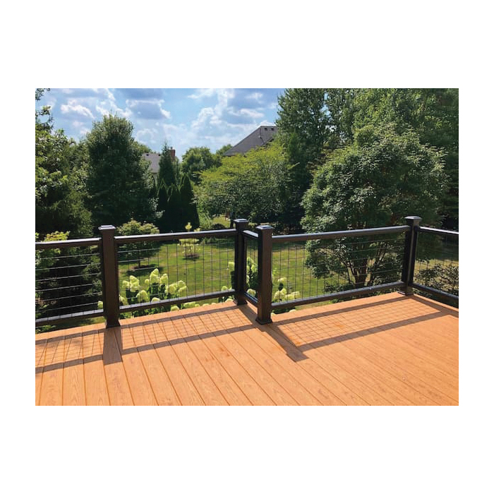 Wild Hog Railing WHR36X8SILVER Railing Panel, 8 ft L Nominal, 36 in W Nominal, Steel, Silver