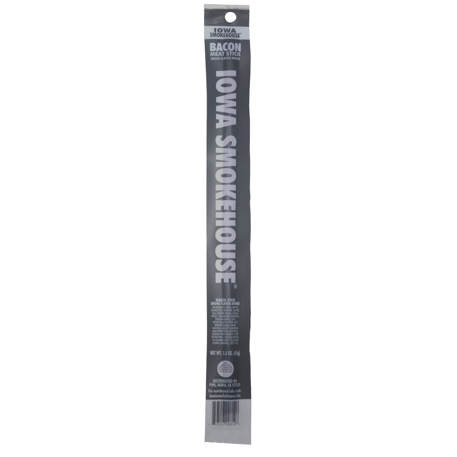 Iowa Smokehouse IS-1.5MSBA Meat Stick, Bacon, 1.5 oz, Pack