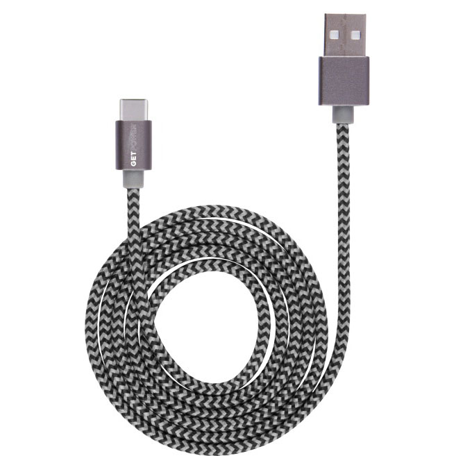 GP-USB-BRC Charge and Sync Cable, USB 2.0 A, USB-C, 3 ft L