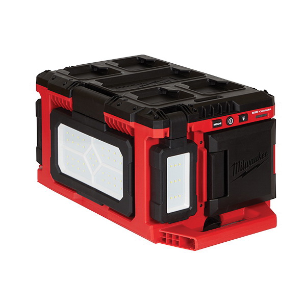 Milwaukee M18 PACKOUT 2357-20 Light/Charger, 18 V, Lithium-Ion Battery, 3-Lamp, LED Lamp, 3000 Lumens Lumens, Red - 2