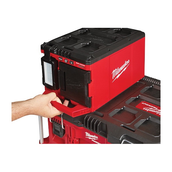 Milwaukee M18 PACKOUT 2357-20 Light/Charger, 18 V, Lithium-Ion Battery, 3-Lamp, LED Lamp, 3000 Lumens Lumens, Red - 5