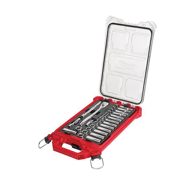 Milwaukee 48-22-9482 Metric Ratchet and Socket Set, Specifications: 3/8 in Drive