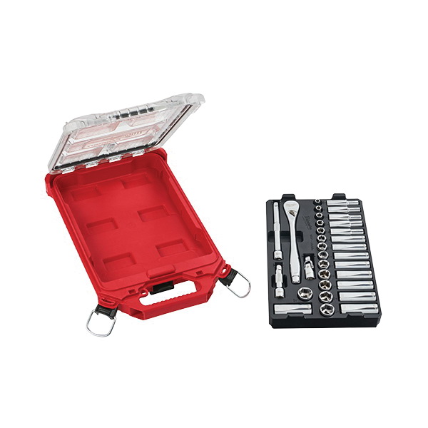 Milwaukee 48-22-9482 Metric Ratchet and Socket Set, Specifications: 3/8 in Drive
