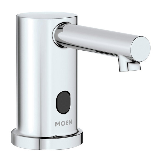 Moen M-Power Series 8560 Soap Dispenser, 1-Hole, Cast Brass, Chrome Plated, Deck Mounting